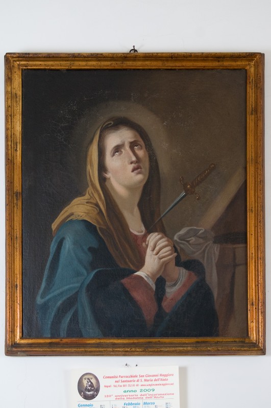Ambito napoletano sec. XVIII, Madonna addolorata in olio su tela