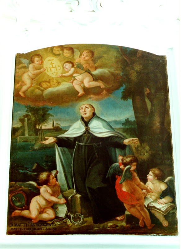 Calò V. ? sec. XVIII, Dipinto del Beato Matteo d'Agrigento