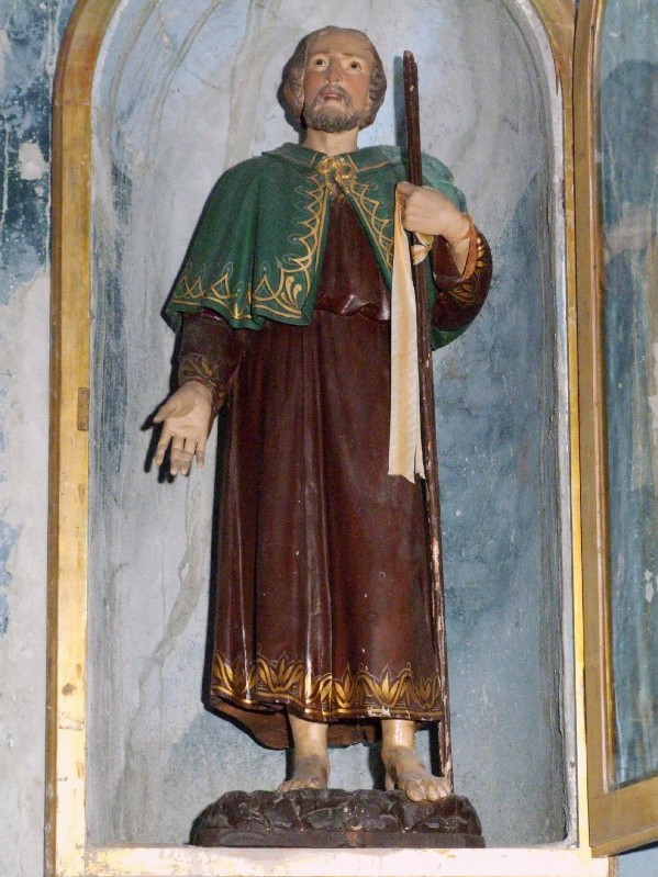 Bott. emiliana sec. XIX, Statua di S. Alessio in legno dipinto