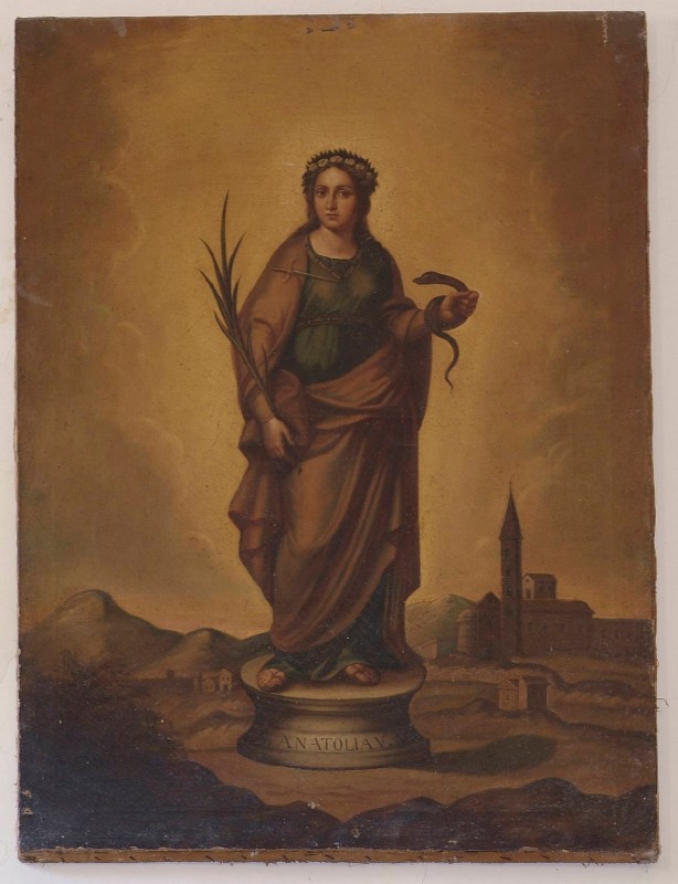 Bott. laziale seconda metà sec. XIX, Dipinto con Sant'Anatolia