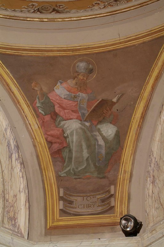 Leonardi F. seconda metà sec. XIX, Dipinto con San Giovanni Crisostomo