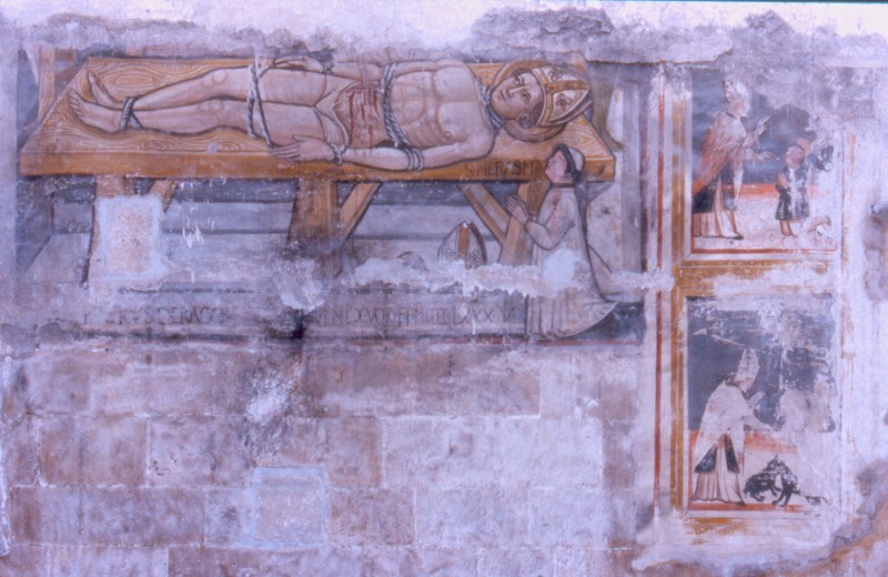Ambito pugliese (1485), Dipinto murale di Sant'Erasmo