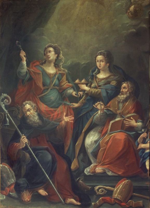 Perpignani G. (1746), Dipinto Sant'Antonio abate e santi