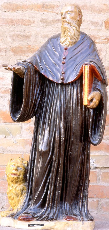 Ambito emiliano sec. XVII, Statua San Gerolamo