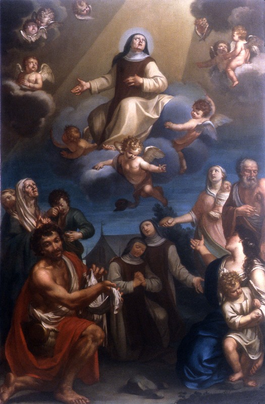 Rossi A. sec. XVIII, Dipinto Santa Gertrude in gloria