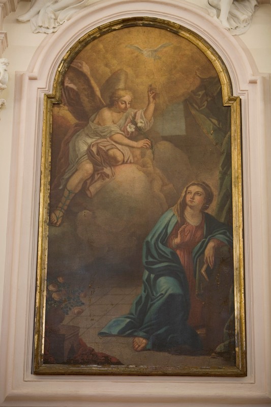 Ambito napoletano sec. XVIII, Annunciazione in olio su tela