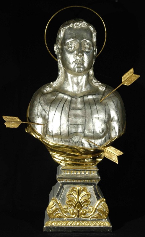 Bottega piemontese sec. XIX, Busto di San Sebastiano