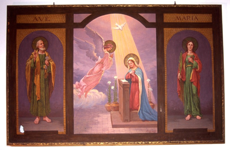 Calcagnadoro G. (1930), Annunciazione con San Pietro e Santa Rufina