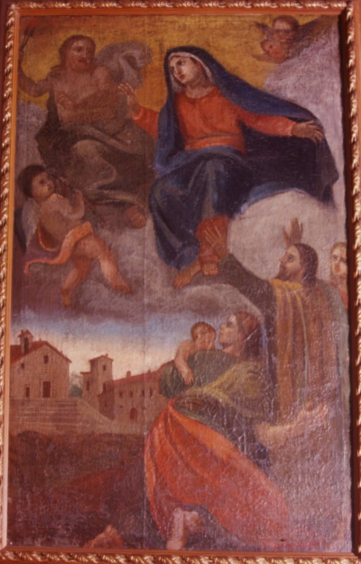 Ambito romano sec. XVII, La Madonna intercede per la città di Santa Rufina