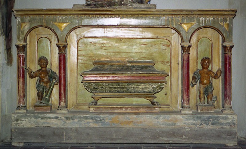 Maestranze siciliane sec. XIX, Altare laterale in legno dipinto