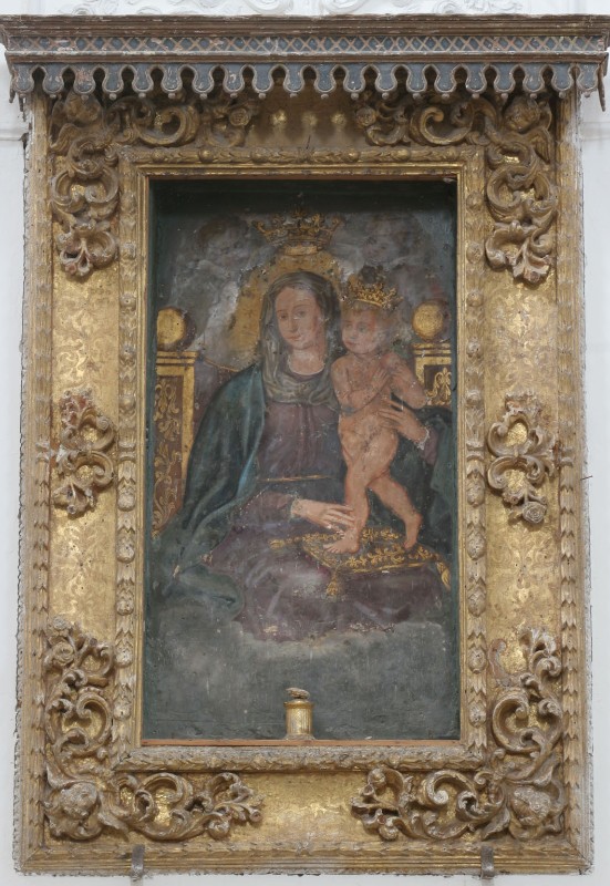 Bottega siciliana sec. XVII, Cornice della Madonna con Bambino