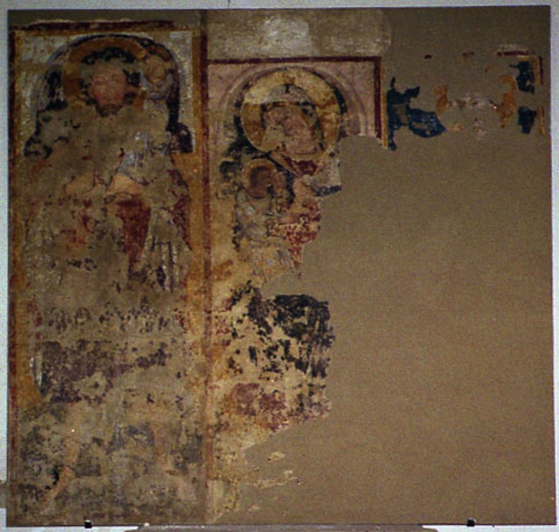 Bottega catalana sec. XIV, Affresco della Madonna e del Buon Pastore