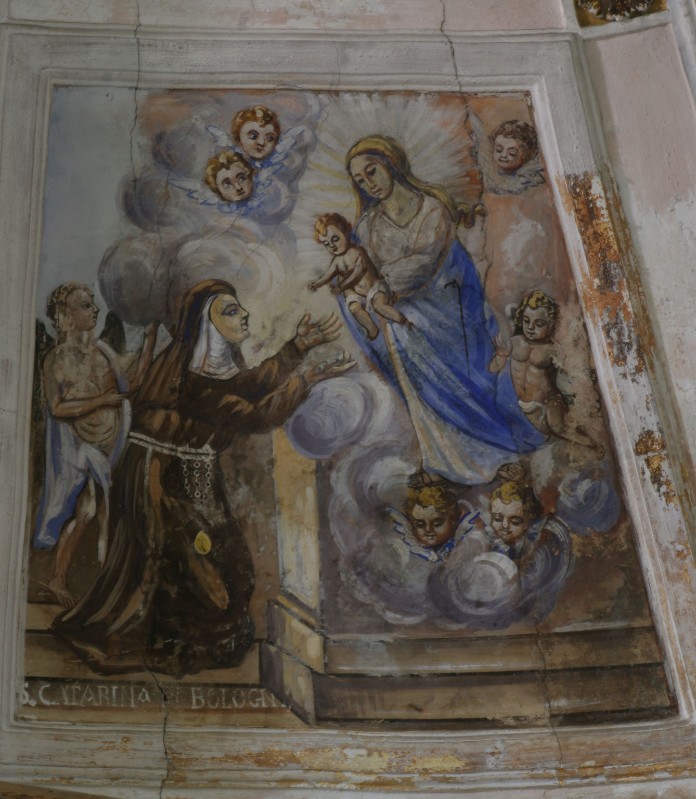 Bottega siciliana sec. XX, Maria consegna il Bambino a Santa Caterina