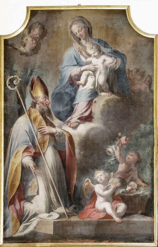 Operti P. P. sec. XVIII, Madonna con Gesù Bambino e San Paolino da Nola