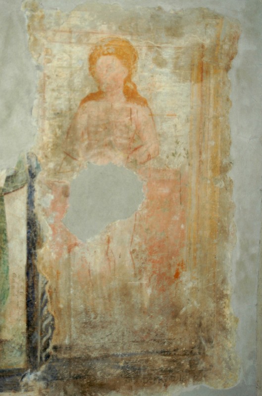 Maestranza campana sec. XV, Affresco con San Sebastiano