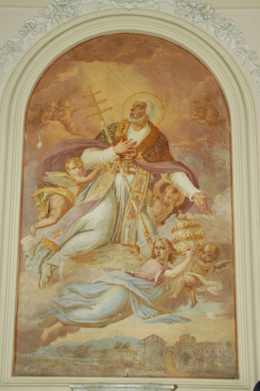 Ambito campano sec. XIX, Dipinto con San Sisto papa