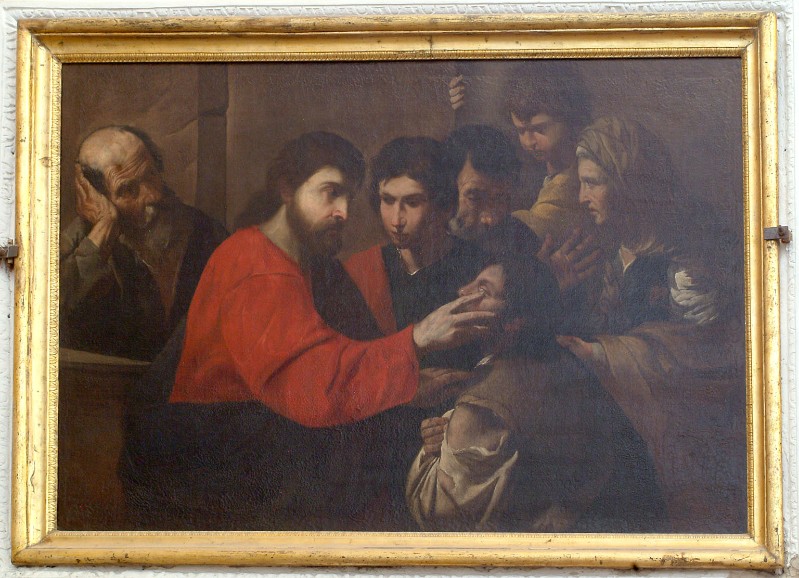 Bottega siciliana sec. XIX, Cornice del dipinto di Gesù che guarisce il cieco