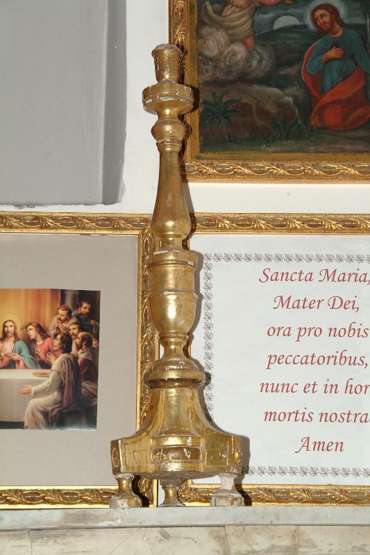 Bottega siciliana sec. XIX, Candeliere d'altare su piedini 6/6