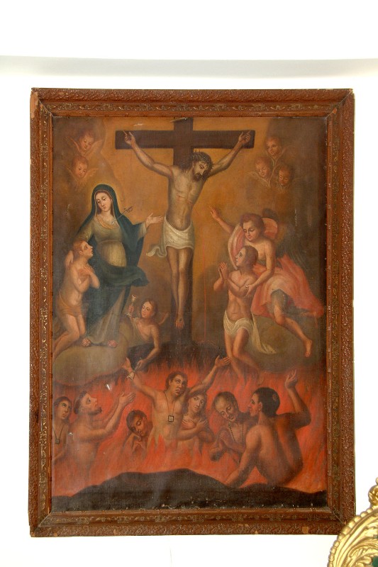 Bottega siciliana sec. XIX, Cornice del dipinto di Gesù e anime del Purgatorio