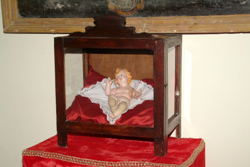 Bottega siciliana sec. XIX, Teca della statua di Gesù Bambino