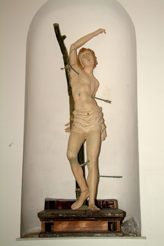 Bottega siciliana sec. XVIII, Statua di S. Sebastiano