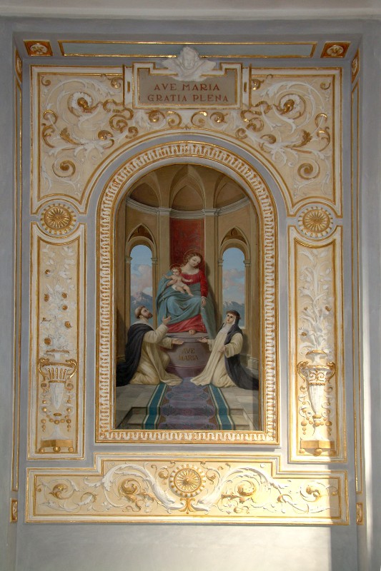 Bottega siciliana sec. XIX, Mostra della nicchia della Madonna di Pompei