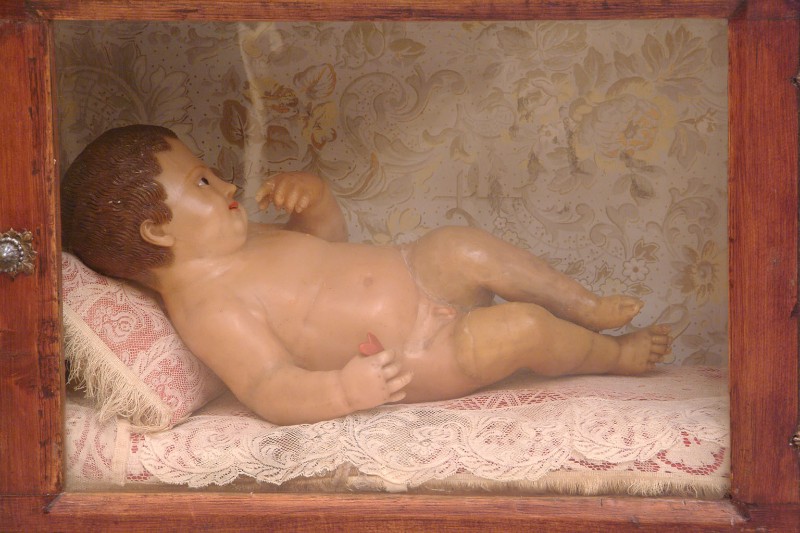 Bottega siciliana sec. XIX, Statua in cera di Gesù Bambino