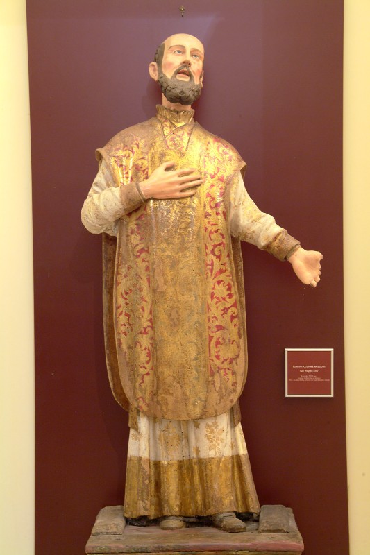 Bottega siciliana inizio sec. XVIII, Statua di S. Filippo Neri