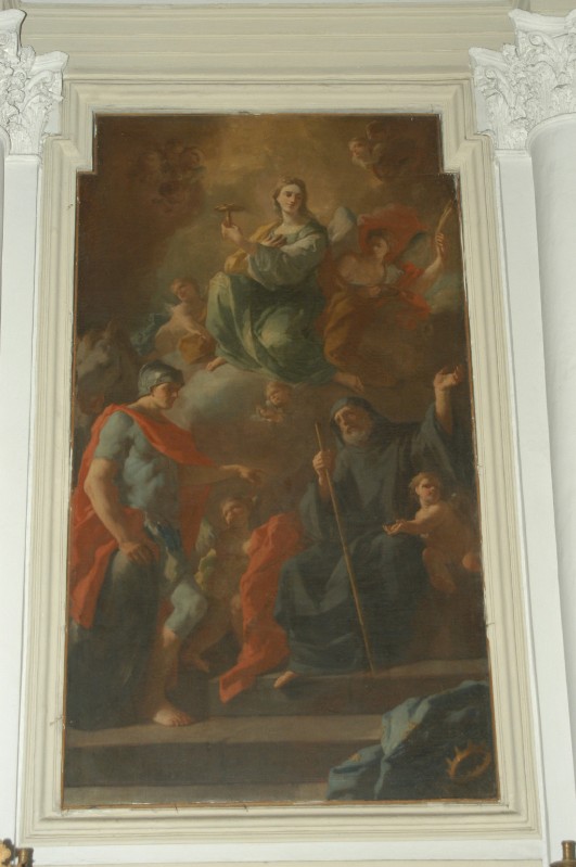 Mondo D. sec. XVIII, Dipinto con Santa Lucia San Martino e Sant'Antonio Abate