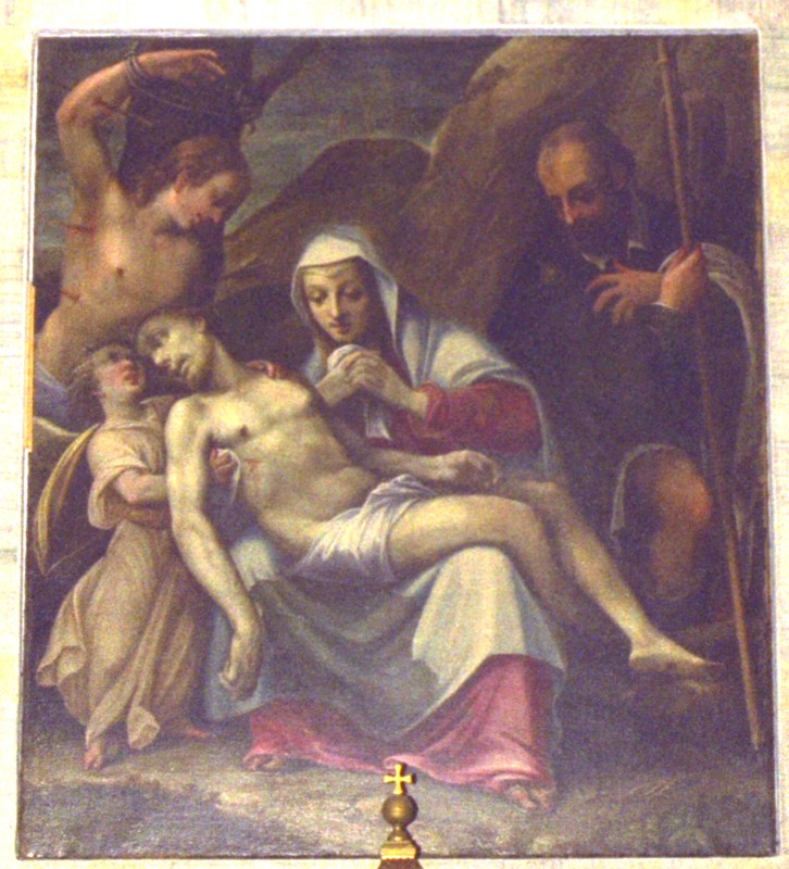 Ghisi T. sec. XVI, Dipinto con Compianto su Gesù Cristo morto