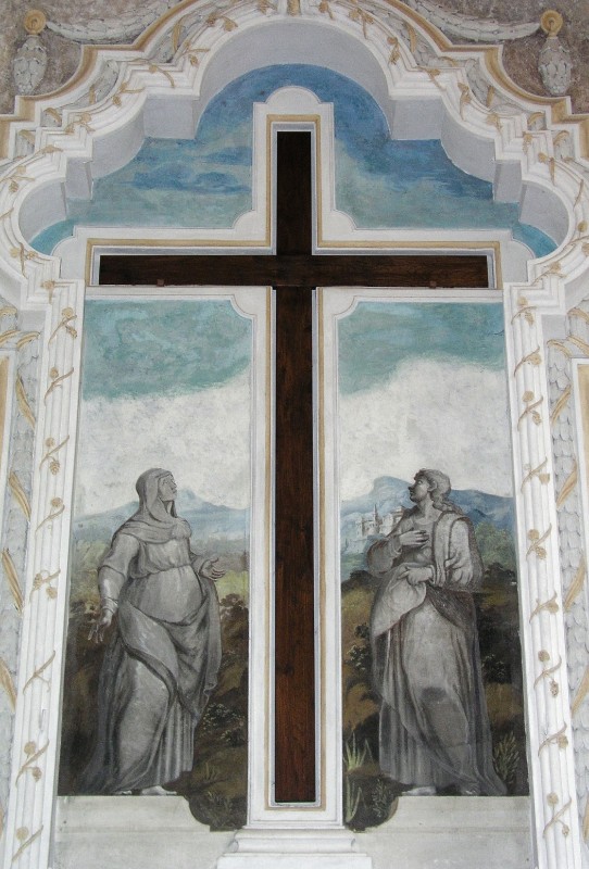 Leonardi P. (1776), Affresco con la Madonna e S. Giovanni accanto alla croce