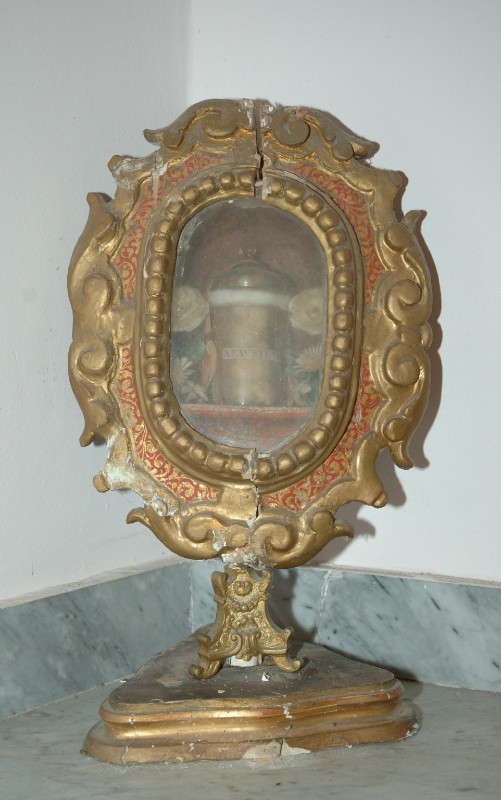 Artigianato campano sec. XVIII, Reliquiario a ostensorio di San Fausto