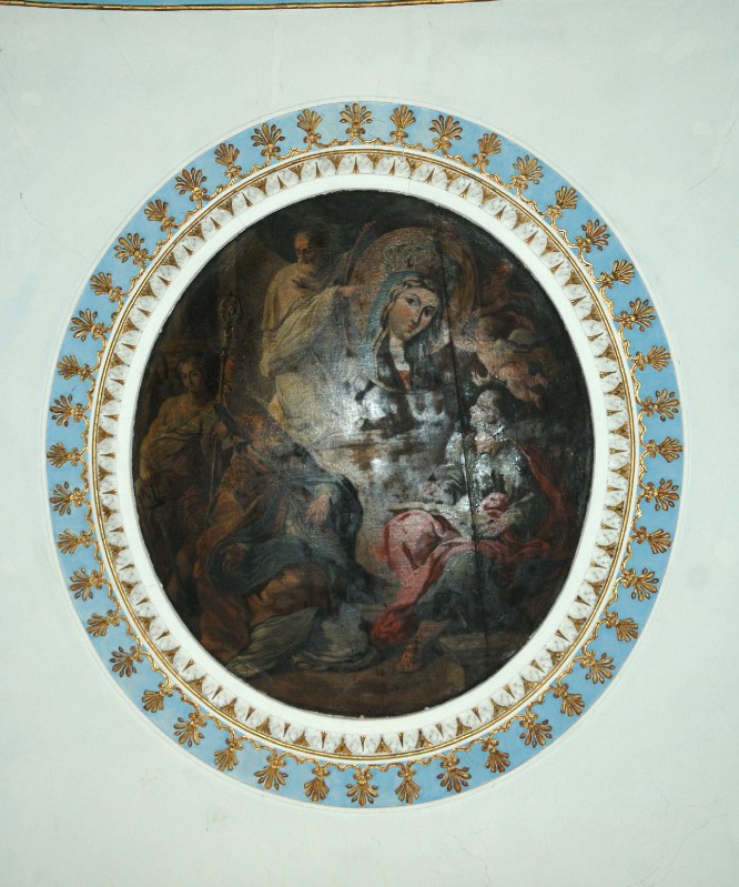 Ambito campano sec. XVIII, Dipinto con Madonna di Montevergine e santi