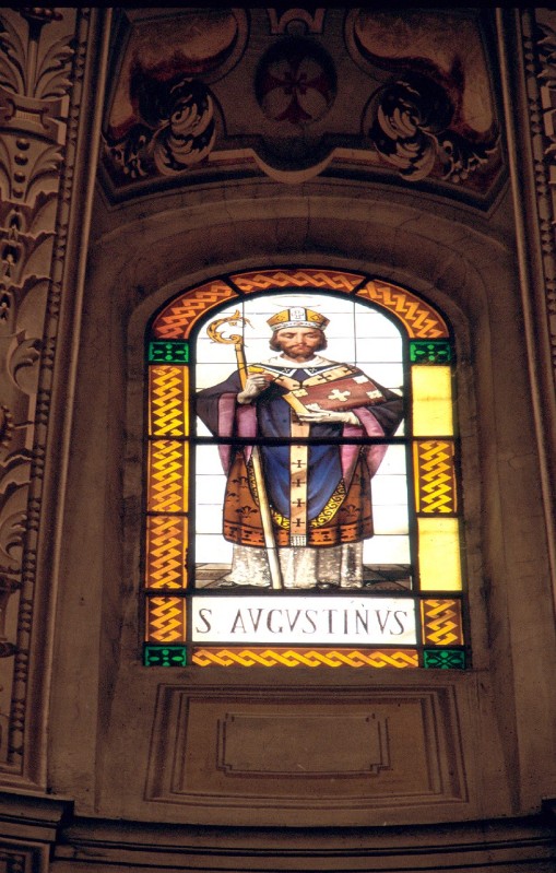 Sereno C. (1889), Vetrata con Sant'Agostino