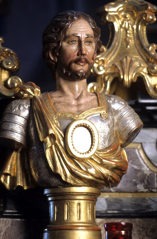 Bott. piemontese secc. XVIII-XIX, Reliquiario a busto di San Felice con barba