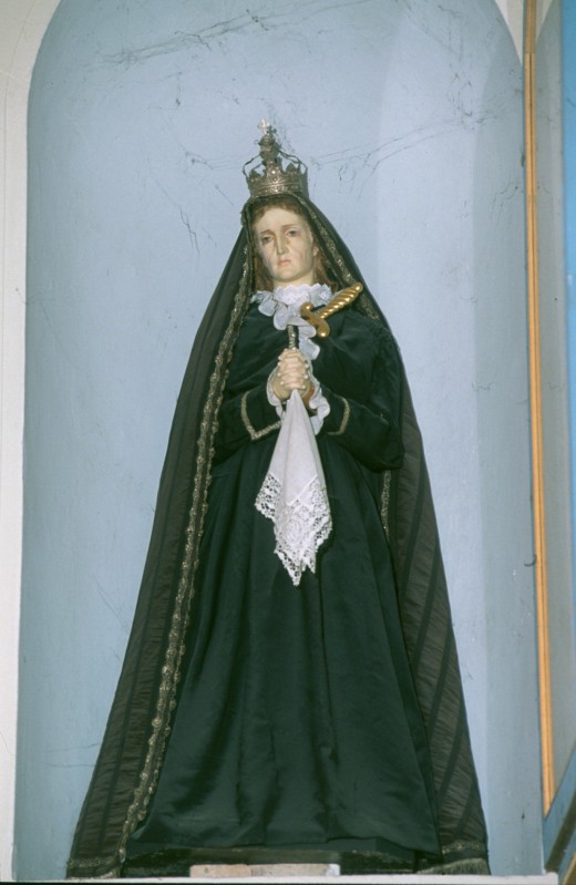 Ambito piemontese sec. XIX, Statua processionale della Madonna addolorata