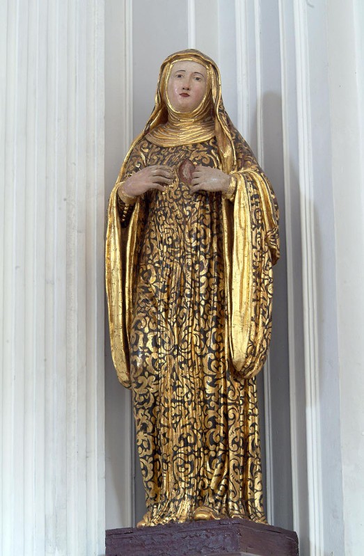 Bottega siciliana secc. XV-XVI, Statua di S. Gertrude