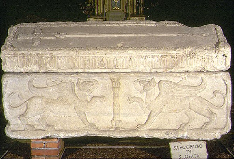 Ambito romano secc. IV-XI, Sarcofago di S. Agata