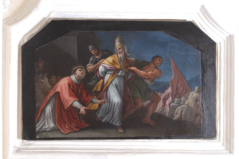 Castellano G. sec. XVIII, San Lorenzo con il Papa Sisto II