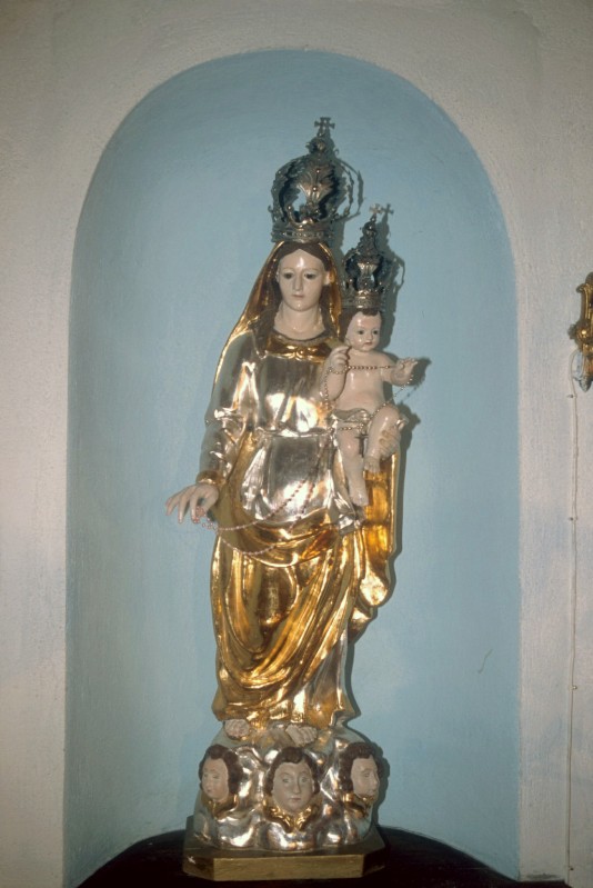 Ambito piemontese sec. XVIII, Statua processionale della Madonna del rosario