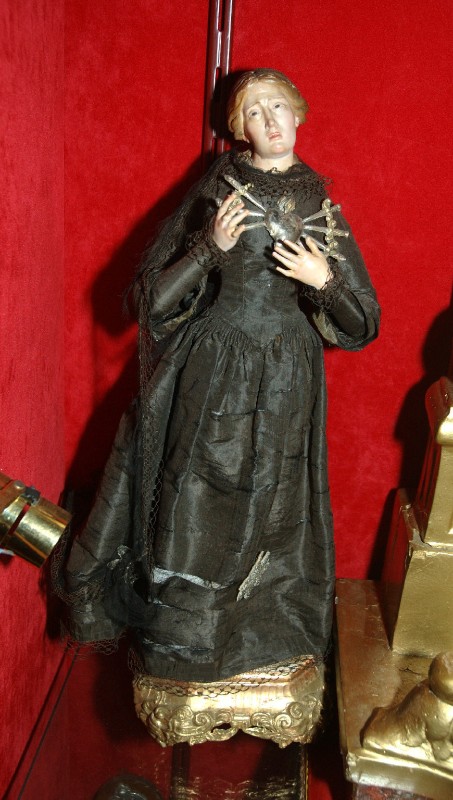 Artigianato laziale sec. XVIII, Statuetta con la Madonna delle sette spade