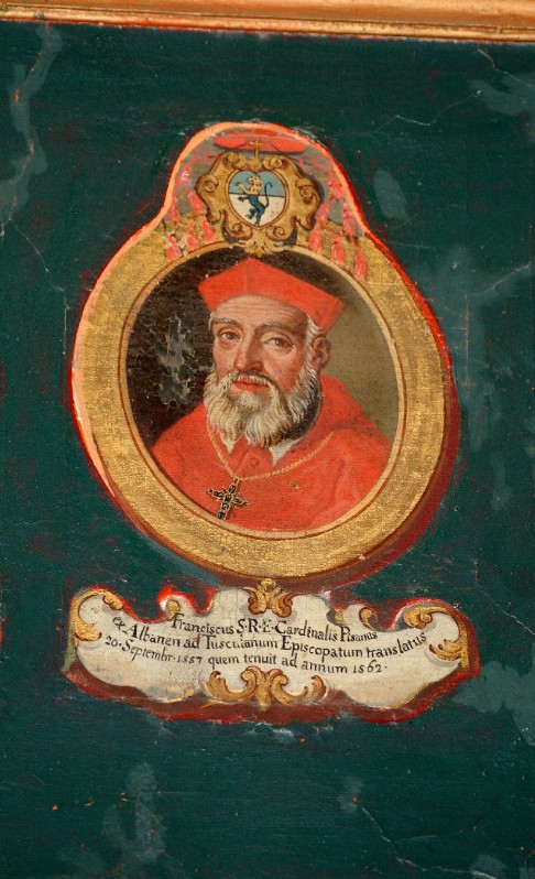 Ambito laziale sec. XVIII-XIX, Dipinto murale con cardinale Franciscus