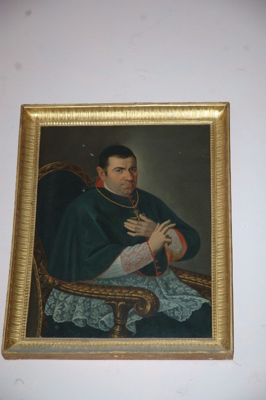 Ambito laziale sec. XIX, Dipinto con Monsignore Luigi Maria Parisio