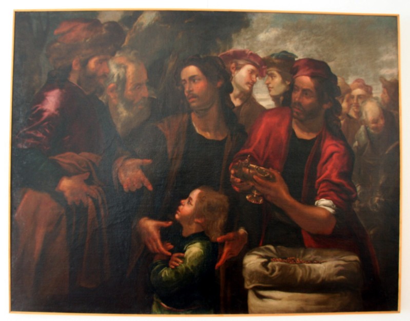 Borzone Luciano sec. XVII, Giuseppe trova la tazza nel sacco di Beniamino