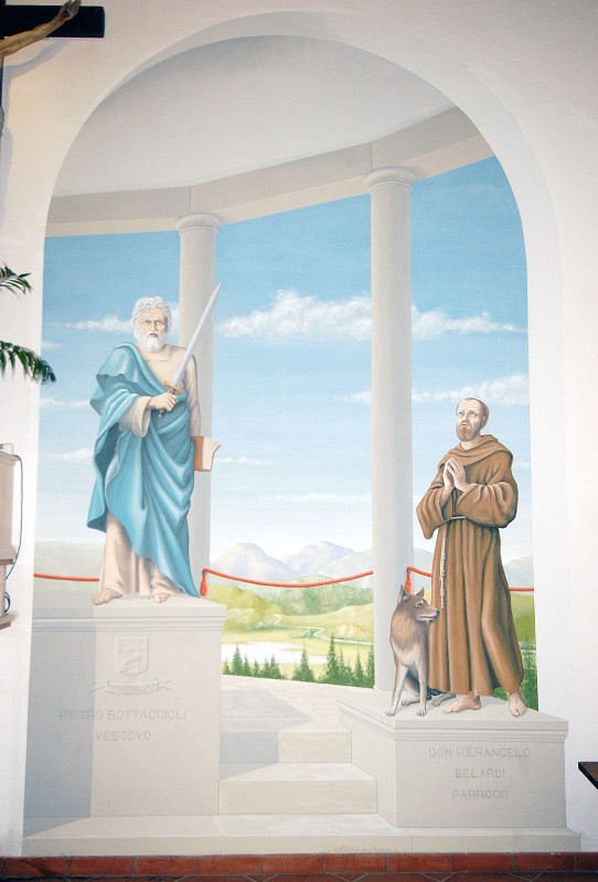 Cenci Paolo (1995), San Paolo apostolo e San Francesco d'Assisi con il lupo
