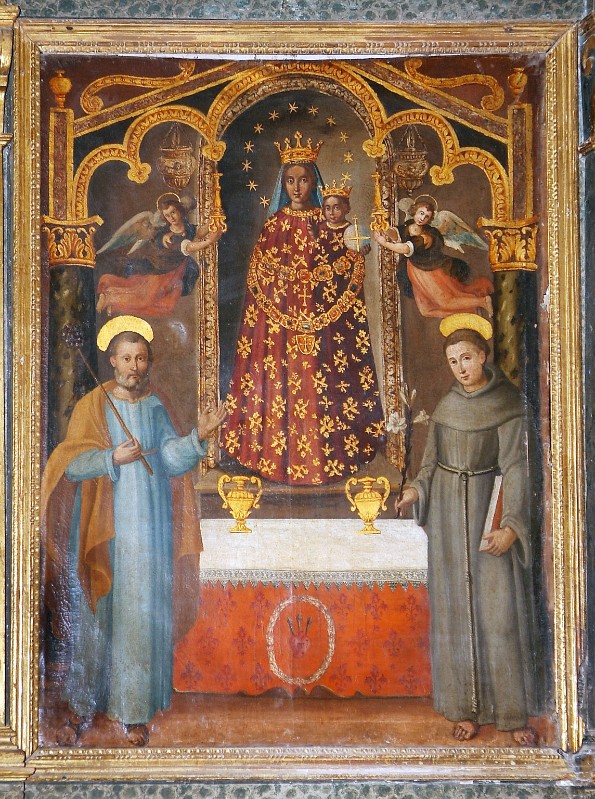 Ambito centroitaliano secc. XV-XVI, Madonna di Loreto con santi e angeli