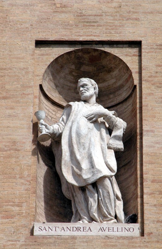Ambito marchigiano metà sec. XVIII, Statua di Sant' Andrea di Avellino