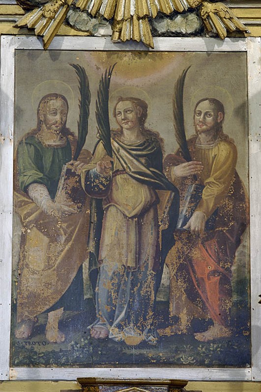 Ambito abruzzese (1610), Sant'Eugenia tra i santi Proto e Giacinto