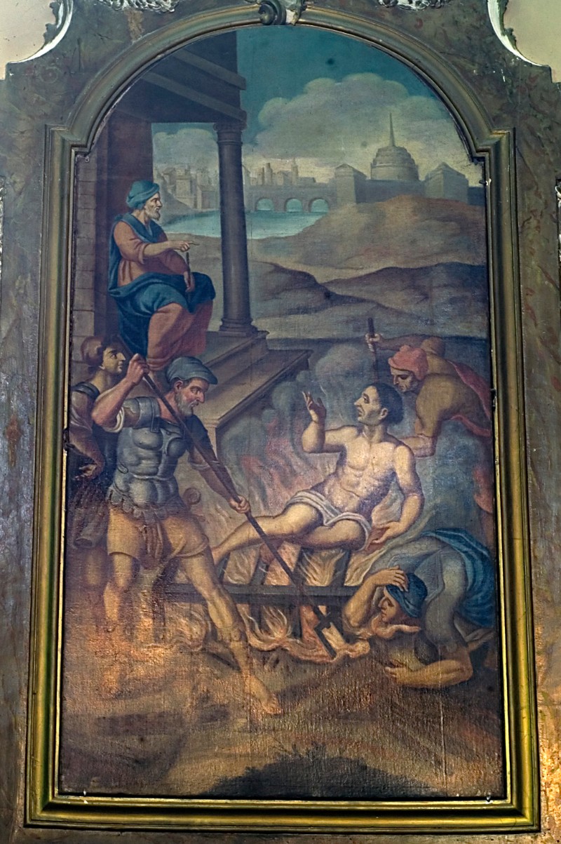 Ambito abruzzese sec. XVIII, Martirio di San Lorenzo