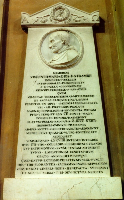 Bianchini F. prima metà sec. XIX, Cenotafio di San Vincenzo Maria Strambi